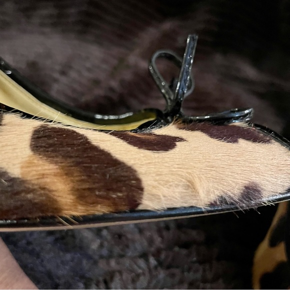 Franco Barbieri Leopard Haircalf Peep-Toe Pump 8 B - Picture 10 of 14